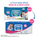 Little's Soft Cleansing Baby Wipes with Lid | 80 Wipes x Pack of 2 - 160 Wipes | Extra Thick & Moist Wet Wipes for Baby's | Prevents Rashes &...