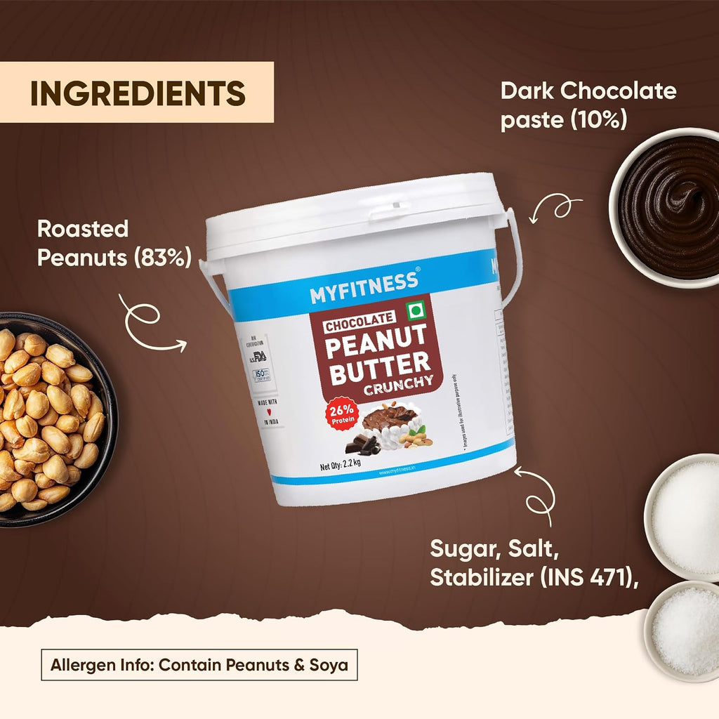 MYFITNESS Peanut Butter Chocolate Flavour, Crunchy 2.2kg