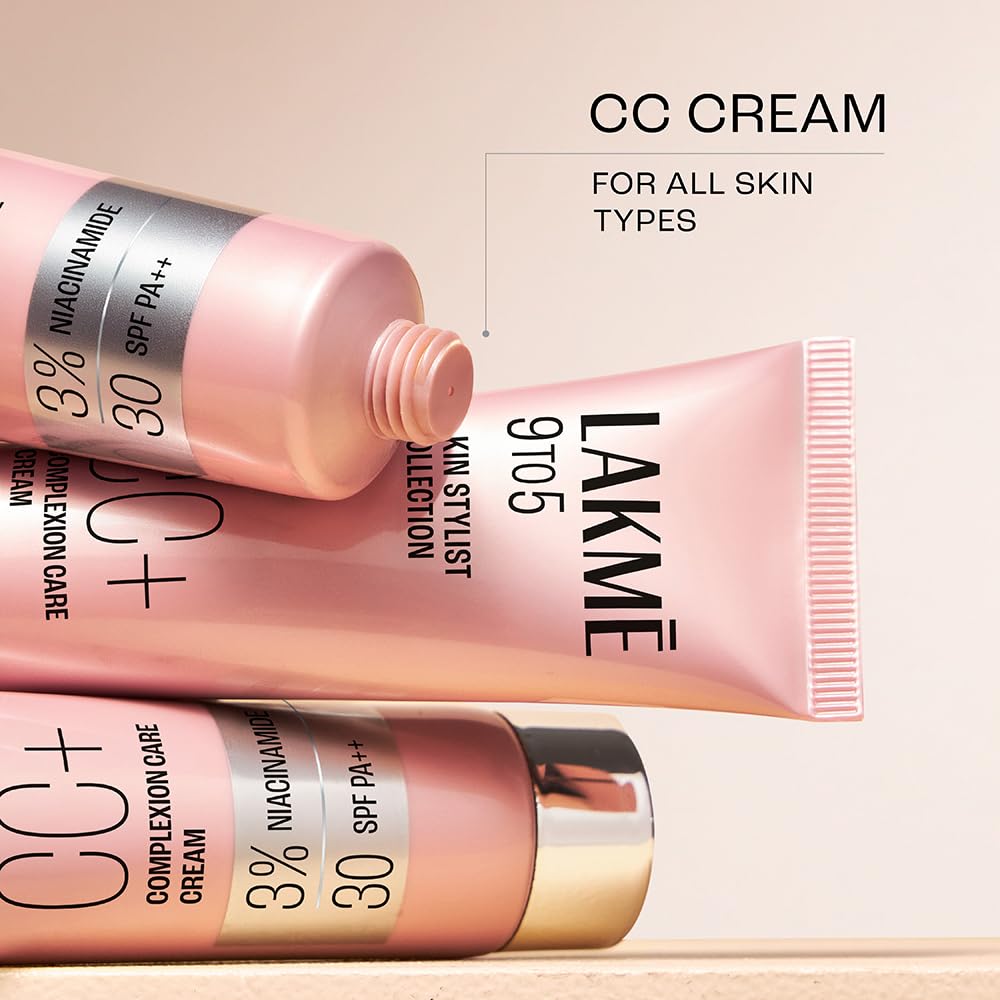 Lakme 9 to 5 CC Cream Beige with 3% Niacinamide Complex SPF30 PA++,30 g
