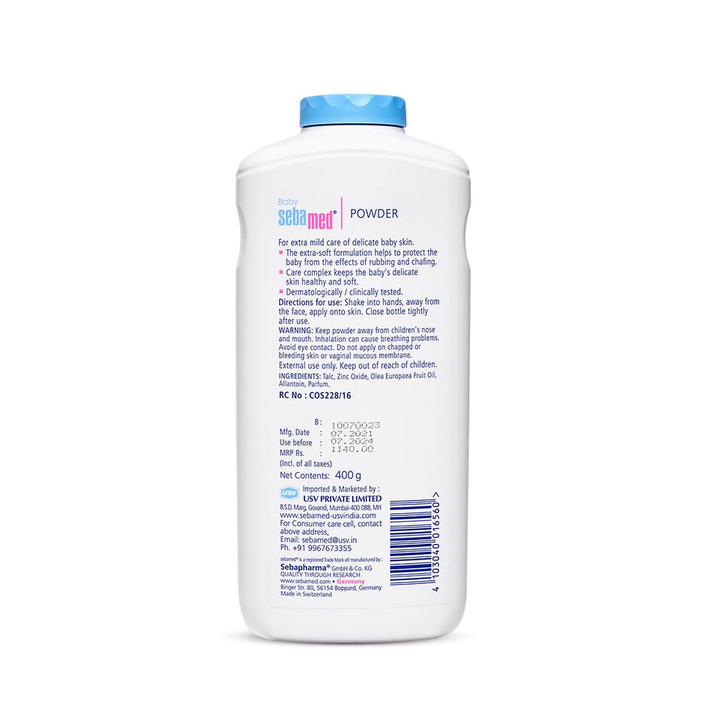 Sebamed Baby Powder| Olive Oil, Allantoin|400 gm