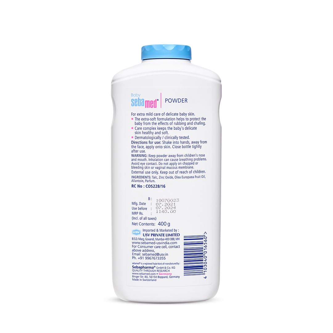 Sebamed Baby Powder| Olive Oil, Allantoin|400 gm