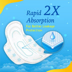 NIINE Naturally Soft Regular Sanitary Napkins for women|230mm Long| Extra Soft & Cottony for Rash Control|2x Absorption|Anti-Leak Lock Protection |Super Saver Pack|(Pack of 4) 72 Pads