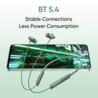 realme Buds Wireless 3 Neo in Ear Bluetooth Neckband with 13.4 Mm Dynamic Bass Boost Driver,Upto 32 Hours Playback,Fast Charge,Ai Enc,45Ms Low Latency,Ip55 Dust&Water Resistannt&Bluetooth V 5.4 Green