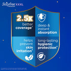 Stayfree Advanced XXXL Thin Sanitary Pads for Women | 16 Soft Cotton Pads for All Night Ultra Comfort