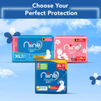 NIINE Naturally Soft Regular Sanitary Napkins for women|230mm Long| Extra Soft & Cottony for Rash Control|2x Absorption|Anti-Leak Lock Protection |Super Saver Pack|(Pack of 4) 72 Pads