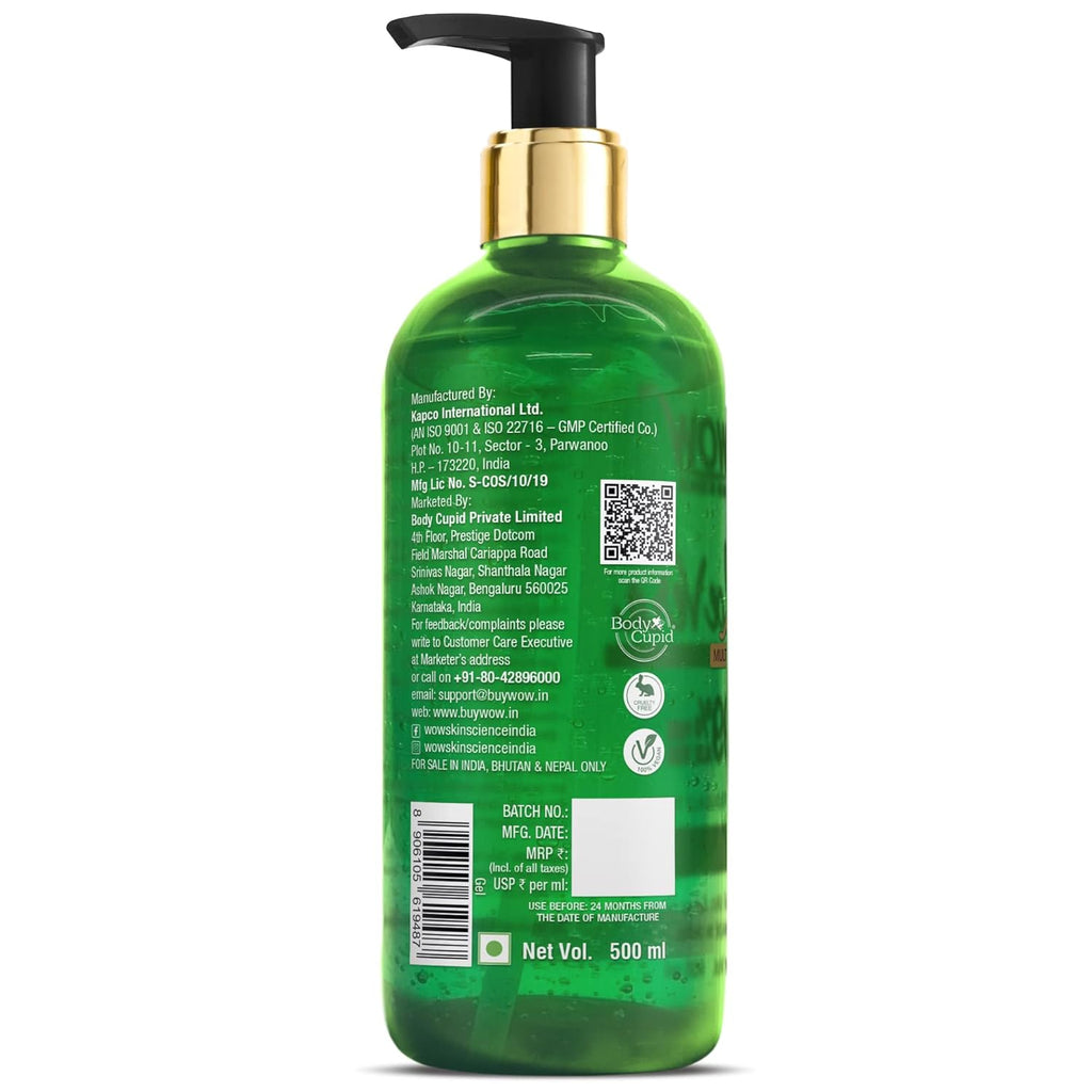 WOW Skin Science 99% Pure Aloe Vera Gel for Face, Skin &amp; Hair - 500ml