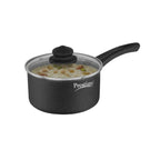 Prestige Omega Deluxe Granite Milk Pan 18 Cm with Lid, 2.25 L (Aluminium),Non-Stick, 2.25 Liter