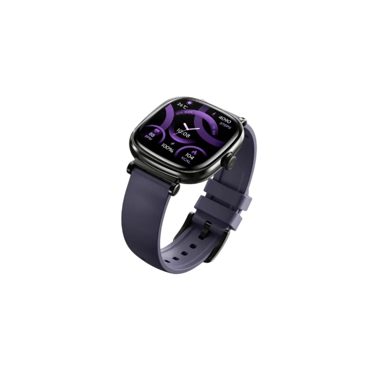 boAt Chrome Ivory Smart Watch for Women, co-Designed with GIVA, 1.7" AMOLED Display, 1000 nits Brightness, Premium Metallic Build, Female Wellness Tracker smartwatch for Women (Twilight Purple)