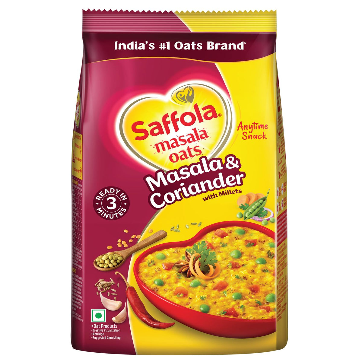 Saffola Masala Oats | Masala Coriander | 550g
