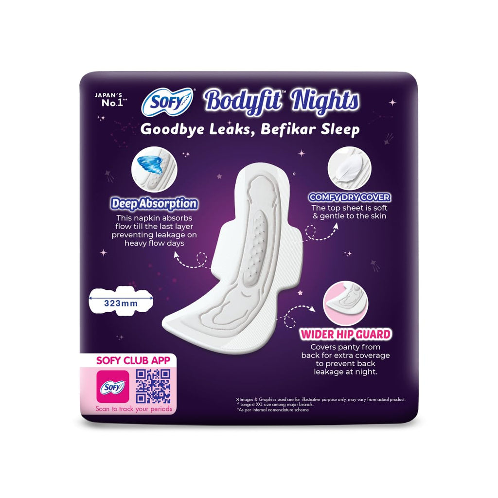 Sofy Women Bodyfit Longest XXL Sanitary Pads |Night Protection  Pack Of 40