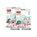 LuvLap Anti-Colic Natura Flo Teat/Nipple for Wide Neck Bottle,4pcs Slow Flow, 0m+, Made of Soft & Flexible Silicone, Ergonomic shape, Mimics breastfeeding, leak proof, BPA Free, comes with sturdy base