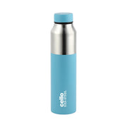 CELLO Arctic Stainless Steel Water Bottle for Office & Daily Use 1000 ml Blue | ISI Certified Fridge Safe Easy Grip Stylish Colorful Rustproof & Leakproof Steel Water Bottle for Travel Gym College