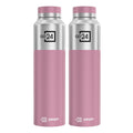 Stainless Steel Water Bottle Crown Silver-Rosy Brown 950ml