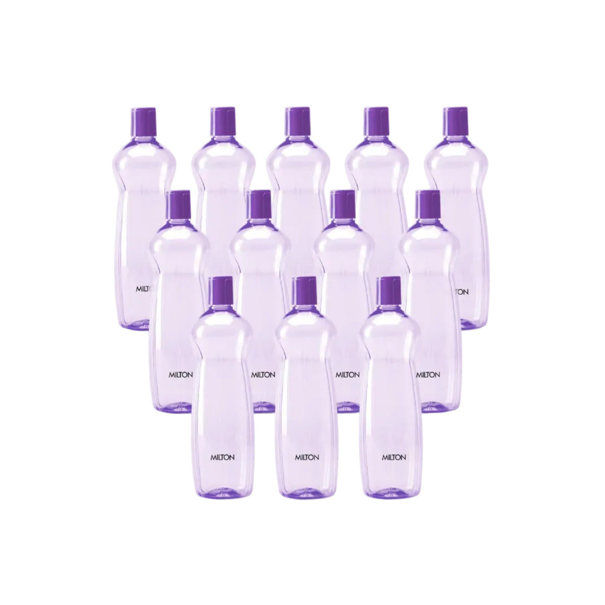 MILTON Pacific 1000 Pet Water Bottles, 1 Litre Each, Set of 12, Purple | BPA Free | Leak Proof | Office| Gym | Home | Kitchen | Travel | Hiking | Treking | Reusable