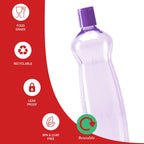 MILTON Pacific 1000 Pet Water Bottles, 1 Litre Each, Set of 12, Purple | BPA Free | Leak Proof | Office| Gym | Home | Kitchen | Travel | Hiking | Treking | Reusable