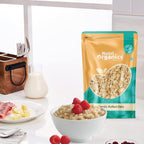 NutriOrganics Rolled Oats 1 Kg - Diet Food | 100% Wholegrain Jumbo Oats | Oats For Weight Management | High Fibre Breakfast | Rich In Protein (Pack of 2)