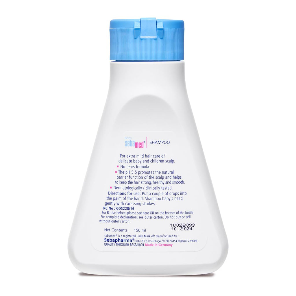 Sebamed Baby Shampoo 150 ml|pH 5.5| Ideal for Newborn’s delicate scalp| No Tears | (Pack of 2)