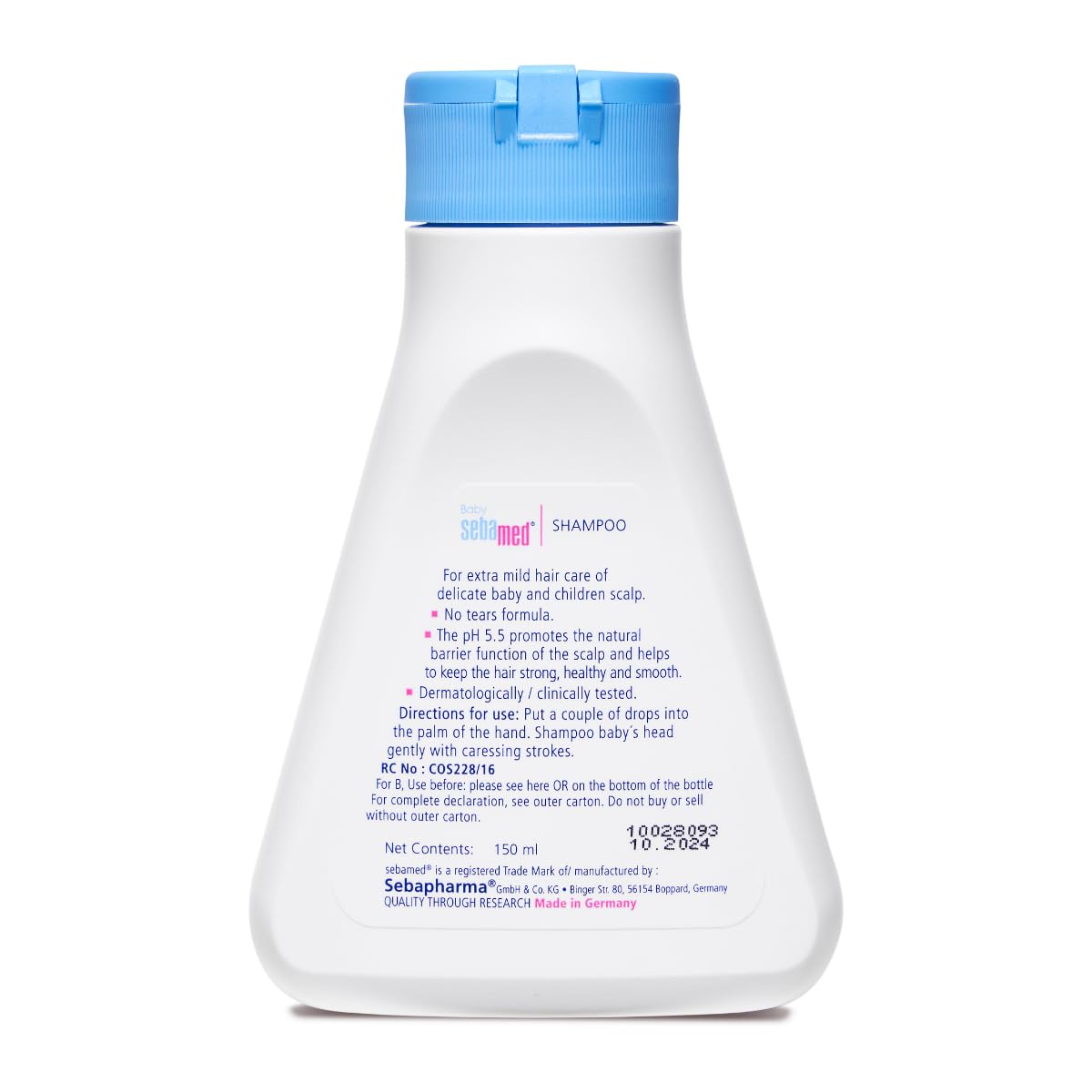 Sebamed Baby Shampoo 150 ml|pH 5.5| Ideal for Newborn’s delicate scalp| No Tears | (Pack of 2)