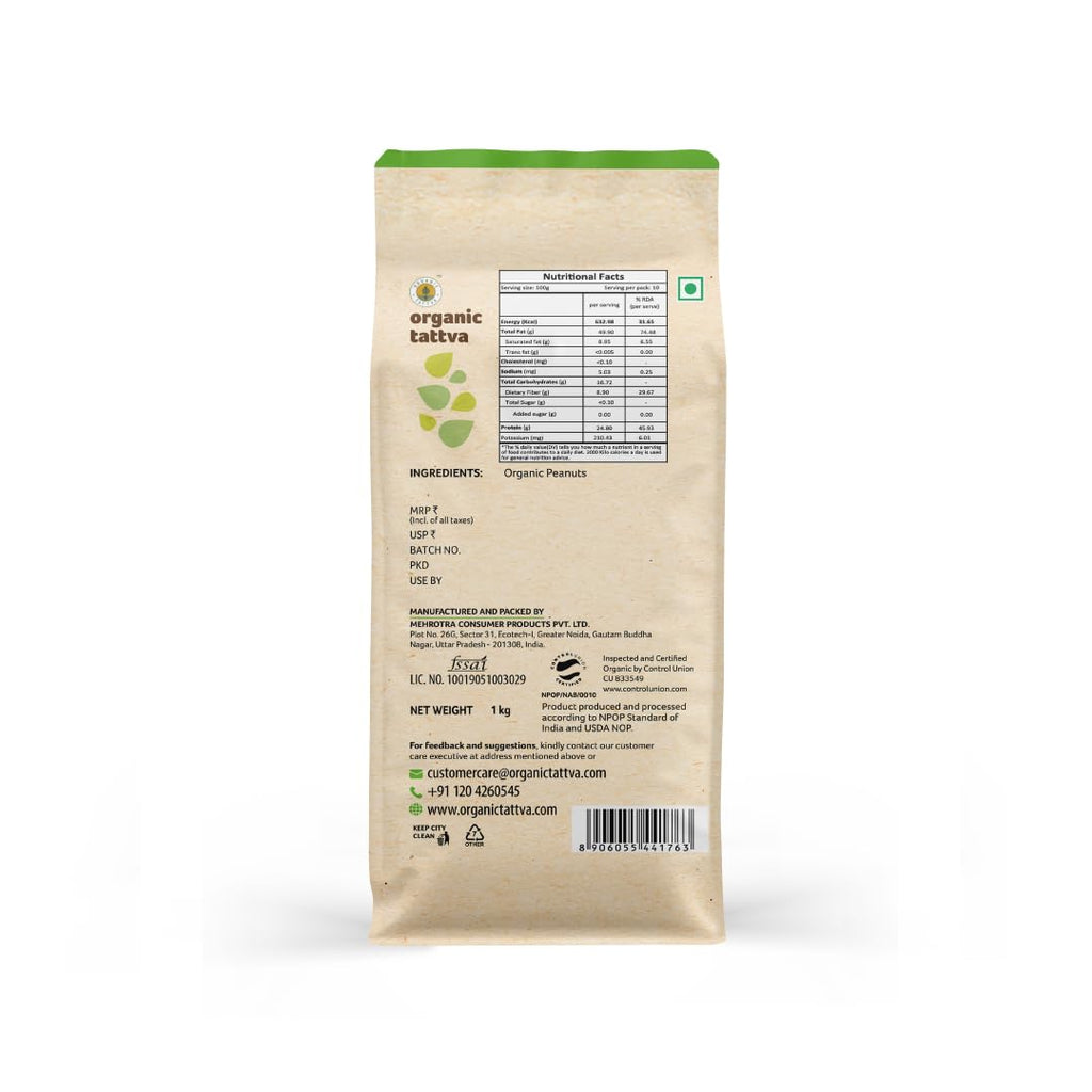 Organic Tattva Peanut/Ground Nut Raw 1 KG