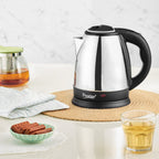 Prestige 1.5L PKOSS Stainless Steel Electric Kettle | 1350 Watts| Elegant Design | Cool-touch Handle and Lid | Automatic Cut-Off and Single-Touch Lid Locking | Black | 1Y Warranty | ISI Certified