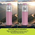 Stainless Steel Water Bottle Crown Silver-Rosy Brown 950ml