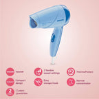 PHILIPS Hair Dryer (Hp8100/60) & Straightener (Hp8302) Combo, 1000 Watts, Blue