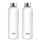 MILTON Costa 1000 Pet Water Bottle Set of 2, 1 Litre Each | Airtight & Leakproof Stainless Steel Lid | Unbreakable, BPA-Free, Reusable Plastic Fridge Bottles for Home, Office, School, Travel