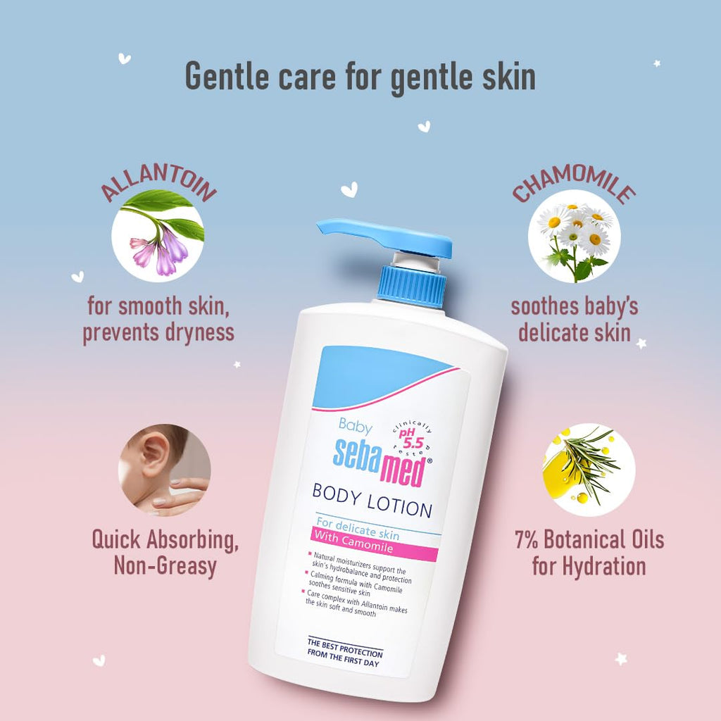 Sebamed Baby Body Lotion|pH 5.5|Vegan|750 ml