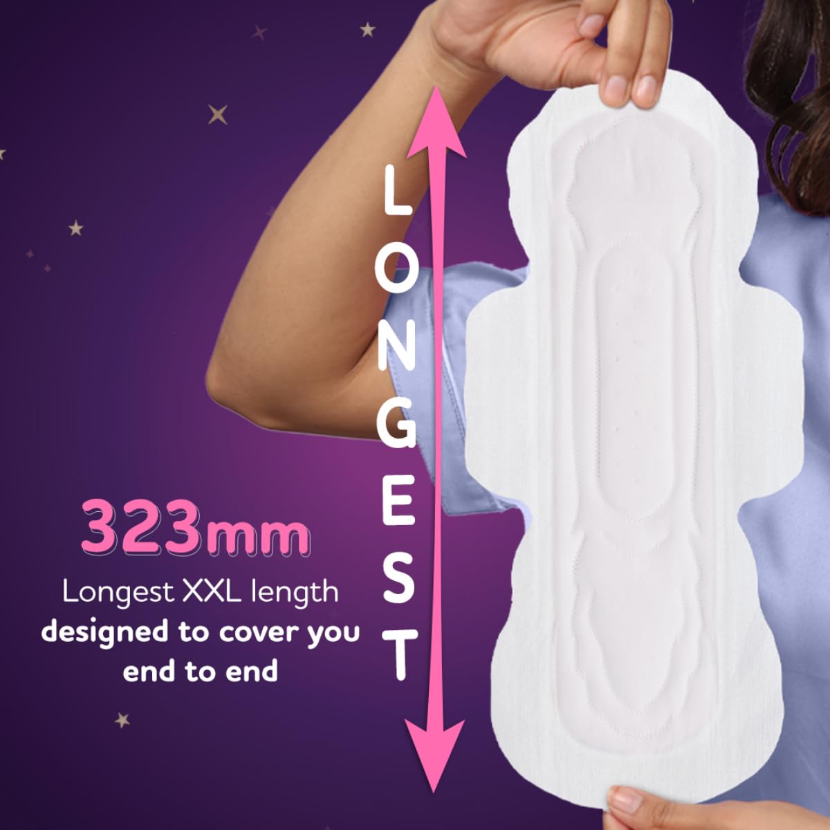 Sofy Women Bodyfit Longest XXL Sanitary Pads |Night Protection  Pack Of 40