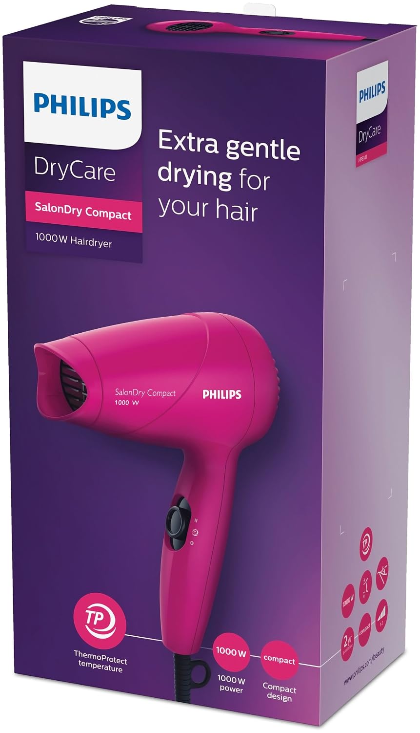 Philips 1000 Watts HP8143/00 Hair Dryer (Pink)