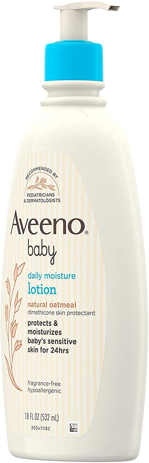 Aveeno Baby Daily Moisture Lotion For Delicate Skin Fragrance Free, 18 Oz 532ml