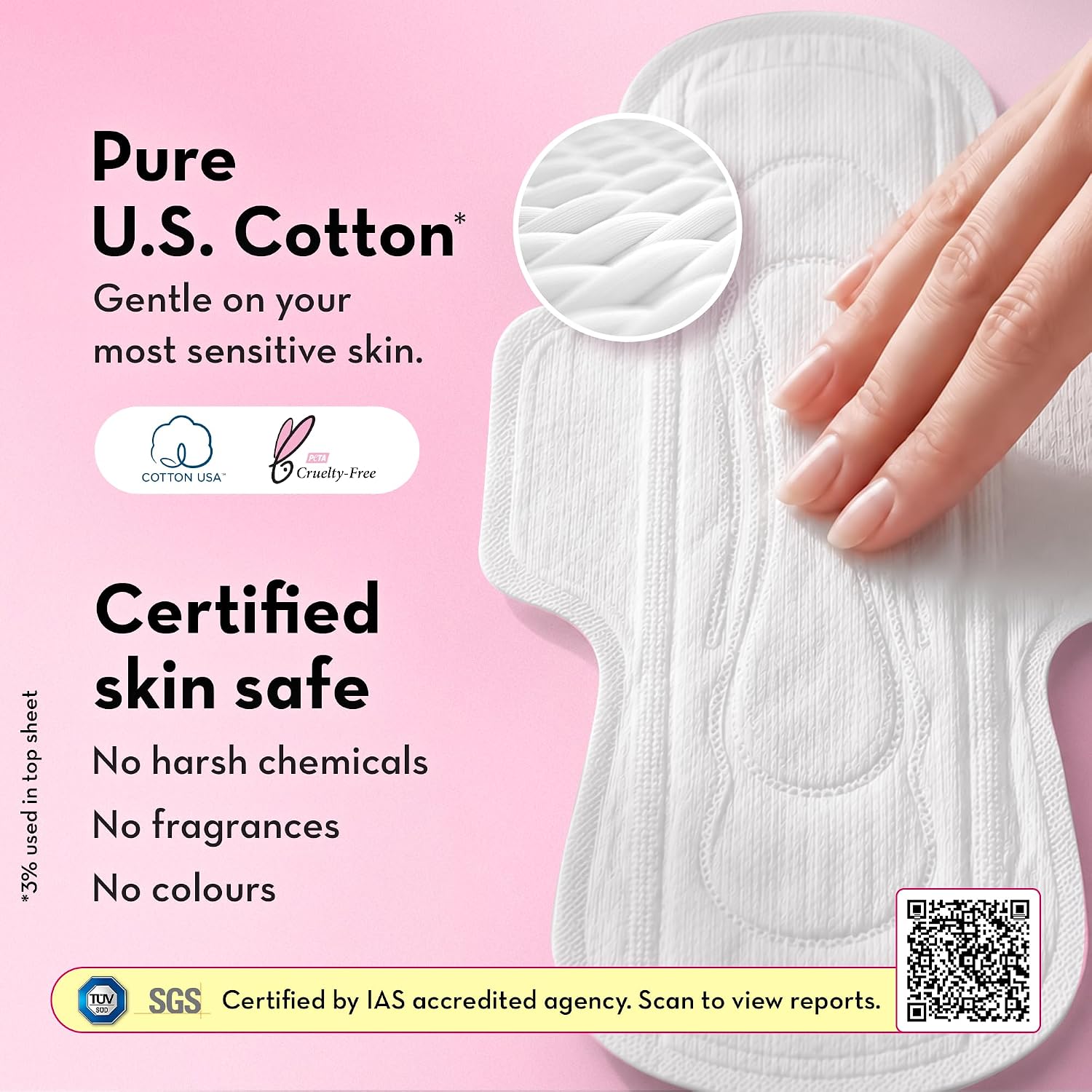 Plush Ultra-Thin Sanitary Napkins for Women, 30 Pcs | 16 XL Pads (Light-Medium Flow), 14 XXL Pads (Heavy Flow), 4Panty Liners | 100% Rash-Free | Pure U.S. Cotton XXL Sanitary Pads