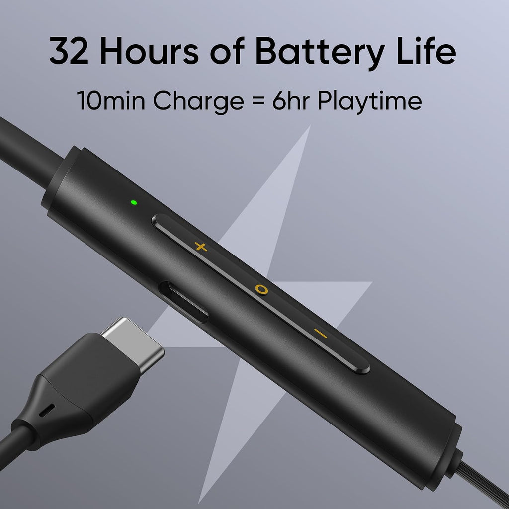realme Buds Wireless 3 Neo in Ear Bluetooth Neckband with 13.4 Mm Dynamic Bass Boost Driver,Upto 32 Hours Playback,Fast Charge,Ai Enc,45Ms Low Latency,Ip55 Dust&Water Resistannt&Bluetooth V 5.4 Black