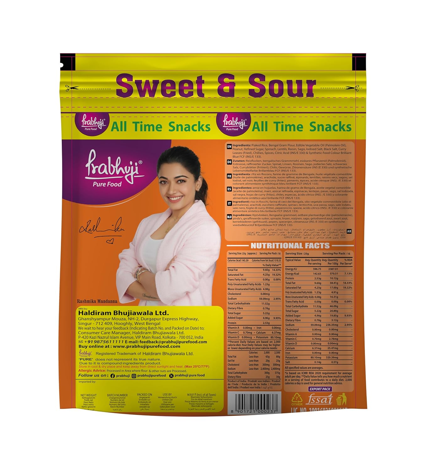 Prabhuji Pure Food Khatta Meetha Namkeen 400g