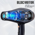 VEGA PROFESSIONAL Pro Starlite BLDC 2600W Hair Dryer for Women & Men | Professional Blow Dryer with Combination of 4 Heat & 2 Speed Modes, 16 Amp Plug Fast Hair Drying (VPPHD-12)