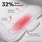 Plush Ultra-Thin Sanitary Napkins for Women, 30 Pcs | 16 XL Pads (Light-Medium Flow), 14 XXL Pads (Heavy Flow), 4Panty Liners | 100% Rash-Free | Pure U.S. Cotton XXL Sanitary Pads