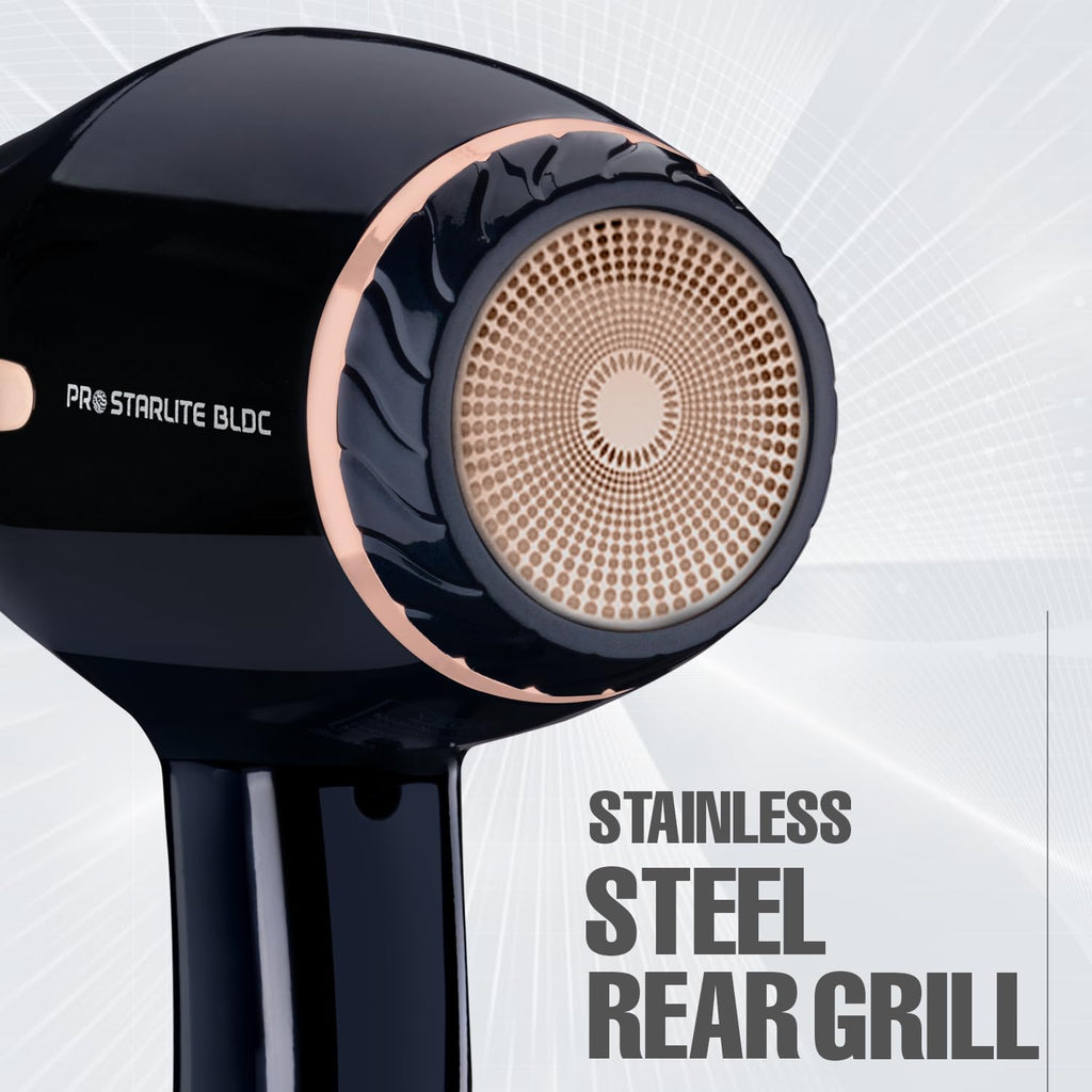 VEGA PROFESSIONAL Pro Starlite BLDC 2600W Hair Dryer for Women & Men | Professional Blow Dryer with Combination of 4 Heat & 2 Speed Modes, 16 Amp Plug Fast Hair Drying (VPPHD-12)