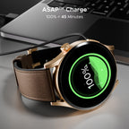 boAt Chrome Horizon, Premium Metal Body, Video Watch Faces, 1.51”(3.83cm) AMOLED Round Display, HRV & VO2 Max, Auto-Activity Detection, ASAP Charge, HRV Smartwatch for Men & Women (Coco Brown)