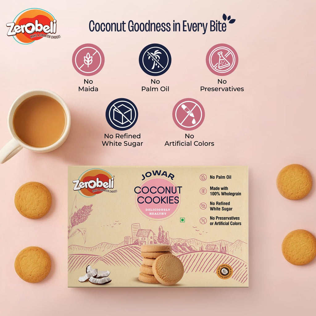 Zerobeli Jowar Coconut Cookies 375g