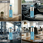 CELLO Arctic Stainless Steel Water Bottle for Office & Daily Use 1000 ml Blue | ISI Certified Fridge Safe Easy Grip Stylish Colorful Rustproof & Leakproof Steel Water Bottle for Travel Gym College