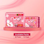 NIINE Naturally Soft Ultra Thin XL+ Sanitary Napkins |320mm Long|Cottony Soft Control Rashes