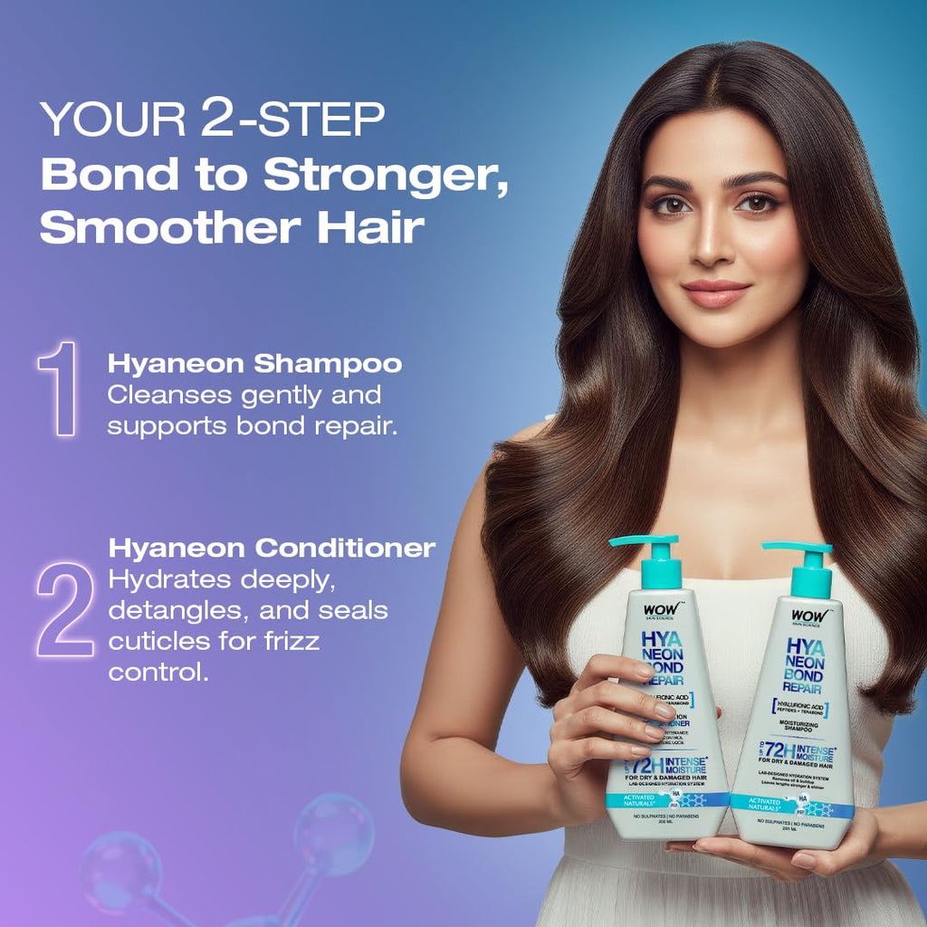 WOW Skin Science HyaNeon Bond Repair Hyaluronic Conditioner for Dry &amp; Damaged Hair