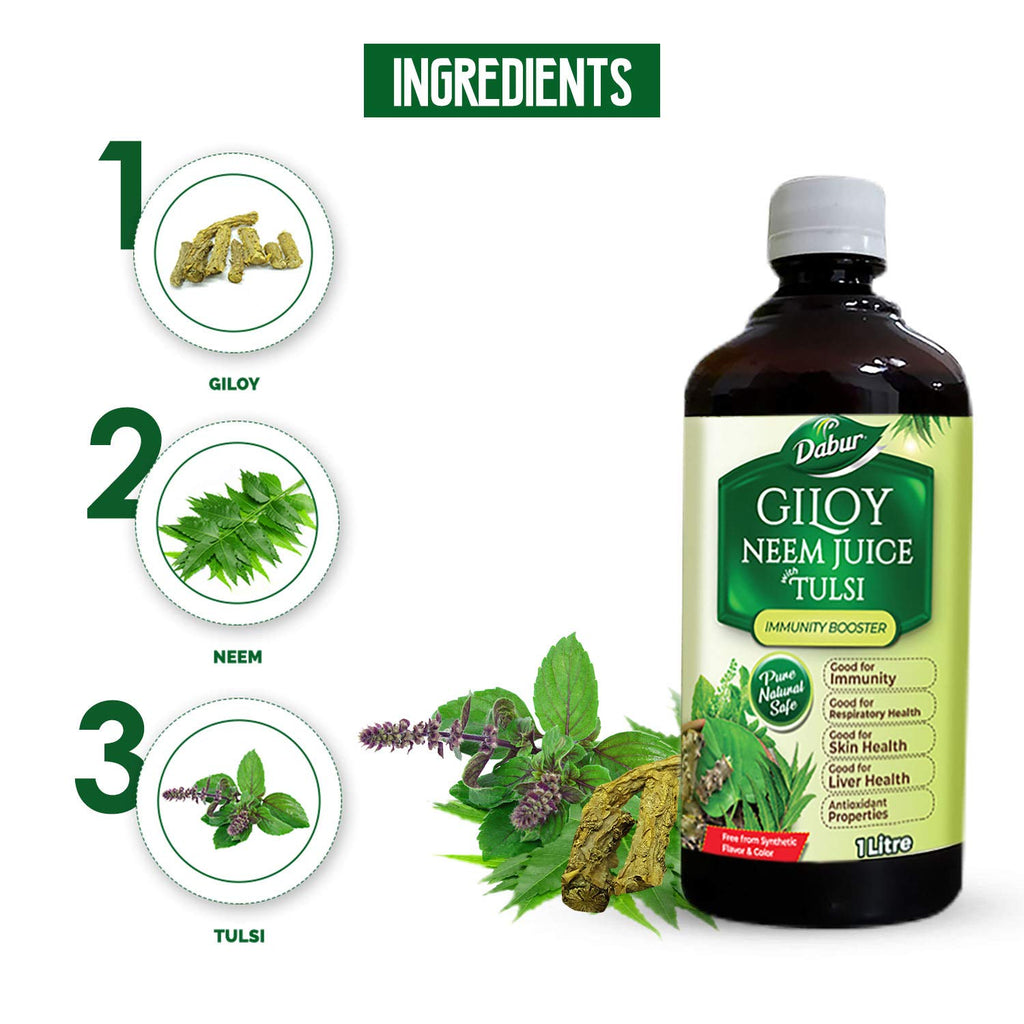 Dabur Lal Tail - 500ml & Dabur Giloy Neem Tulsi Juice -1L