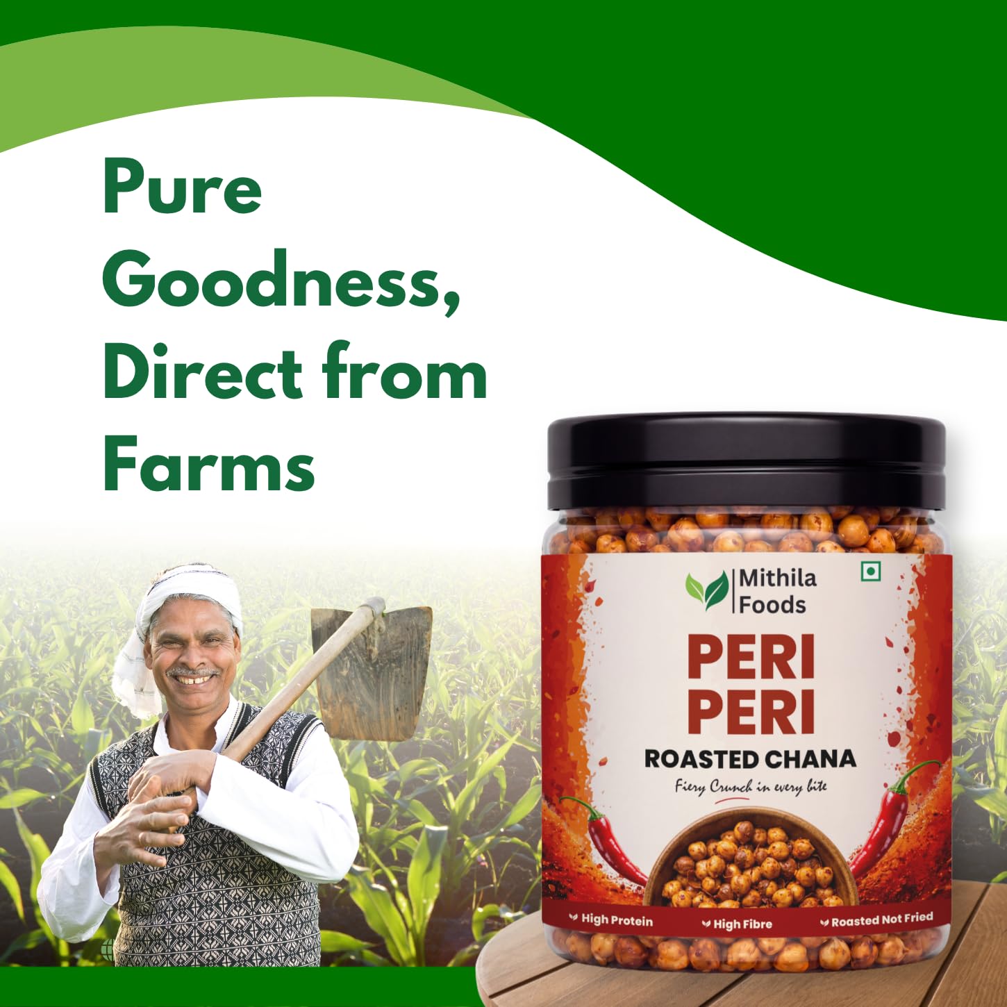 MITHILA FOODS 250g Peri Peri Roasted Chana