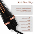 Urban Yog MakeMeeBold 3-in-1 Hot Air Brush & Frizz Fix Mist Combo | 1.5" Barrel Hair Dryer, Straightener & Volumizer | Anti-Frizz Hair Spray for Smooth, Frizz-Free Hair