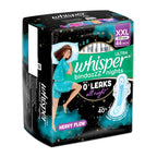 Whisper Bindazzz Nights 44 XXL Sanitary Pads, Upto 0% Leaks All Night Long(Pack of 2)