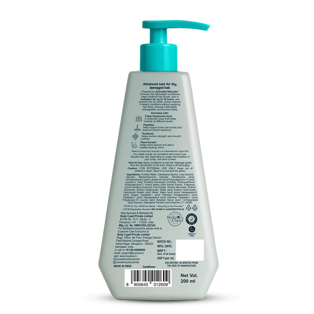 WOW Skin Science HyaNeon Bond Repair Hyaluronic Conditioner for Dry &amp; Damaged Hair