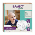 Bambo Nature Premium Baby Tape Diapers for Baby Medium Size (4-8 Kgs), Super Absorbent, Breathable, Extra Soft, Dermatologically Tested, Hypoallergenic Infant Nappies With Wetness Indicator, 168 Count