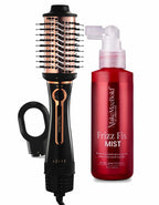 Urban Yog MakeMeeBold 3-in-1 Hot Air Brush & Frizz Fix Mist Combo | 1.5" Barrel Hair Dryer, Straightener & Volumizer | Anti-Frizz Hair Spray for Smooth, Frizz-Free Hair