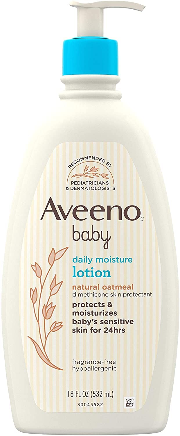 Aveeno Baby Daily Moisture Lotion For Delicate Skin Fragrance Free, 18 Oz 532ml